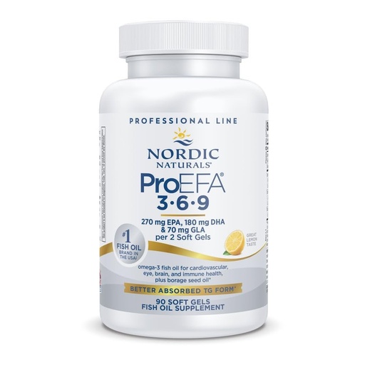 [BRSWIYIZCIMR2FD4] Nordic Naturals ProEFA 3-6-9, Lemon Flavor - 90 Soft Gels - 565 mg Omega-3 - EPA & DHA with Added GLA - Healthy Skin, Cognition, & Positive Mood - Non-GMO - 45 Servings