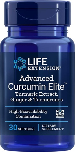 [BRSWKEAGBZYWMDL6] Ampliación de vida Bio-Curcumin avanzada con Ginger & Turmerones, 30 Softgels