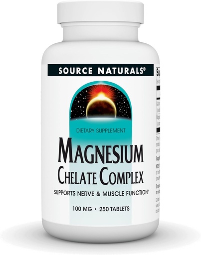 [BRSWIY35AQJQM3D2] Zdroj Naturals Magnesium Chelate - Podporuje nervové a svalové funkce - 250 tablet