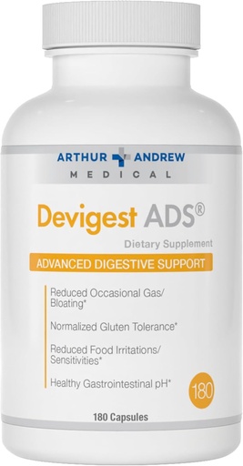 [BRSWIZQ5CAOQOCQZ] Arthur Andrew Medical - Devigest ADS, Advanced Digestive Support, Lactose intolerans ve Casein Hassasiyeti için Yardım, Vegan, Non-GMO, 180 Capsules