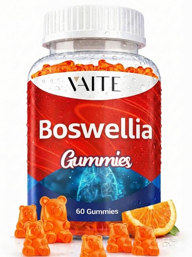 [BRSROAYEOUOQMCLJ] VAITE Boswellia Serrata Extract Gummies 1200mg – Joint Support Supplement with Indian Frankincense, Boswellic Acid, and Botanical Resin Extract, Vegetarian for Women and Men, Non-GMO, Gluten-Free