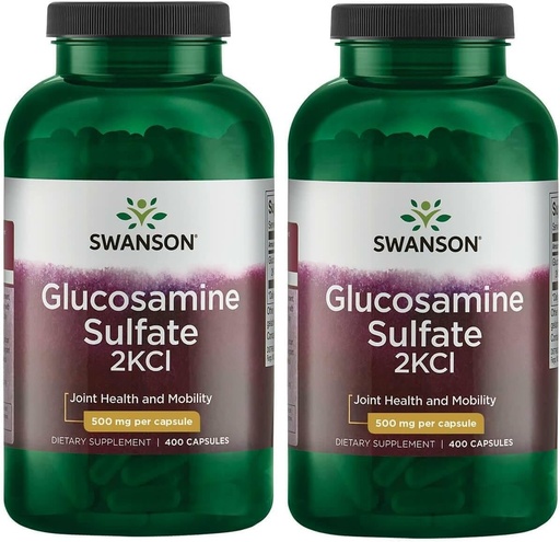 [BRSWGFD3BUIR6G37] Swanson Glucosamine Sulfate 2Kcl 500 mg 400 Caps (2 Pack)