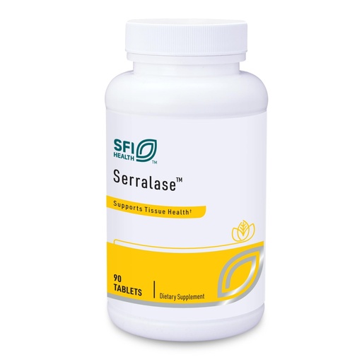 [BRSWIGA4DEJQI2QV] Klaire Labs SFI Health Serralase - Vegetarian Proteolytic Enzyme Blend with Serratia Peptidase & Bromelain for Digestion, Sourced from Papaya & Pineapple, Hypoallergenic (90 Enteric Coated Tablets)