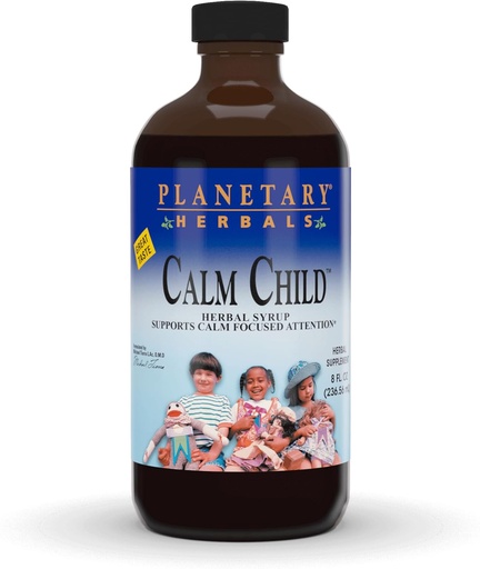 [BRSWIYQOAUMRA23C] Planetary Herbals Calm Child Herbal Syrup - Includes Soothing Botanicals Chamomile, Lemon Balm, Catnip & More - 8oz