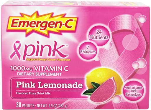 [BRSWIEIGCF4RM3DK] Emergen-C 1000mg Vitamin C Powder for Daily Immune Support Caffeine Free Vitamin C Supplements with Zinc and Manganese, B Vitamins and Electrolytes, Super Orange Flavor - 30 Count