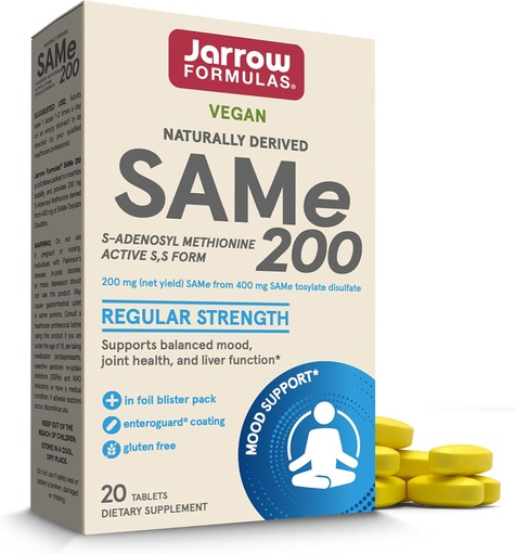 [BRSWIY32BQOBQC3C] Jarrow Formulas Same 200 mg, Supports Joint Health, Liver Function, Brain Metabolism, 20 Tablets, Up to A 20 Day Supply