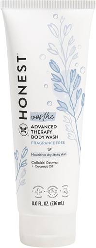 [BRSWGBAEBYBWCAAY] The Honest Company Eczema Soothing Therapy Cleansing Body Natural Derived Gentle for Baby Prebiotics Colloidal Oatmeal 8 oz