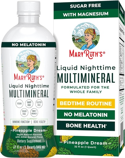 [BRSWGAQOBAOQ233X] MaryRuth Organics Liquid Nighttime Multimineral  готварска храна NEO Melatonin     по-малко Magazine Citural Citural Cincle D3 по-малко от 4 Flavors Веган Без захар, без захар, без глутен 32 Оз