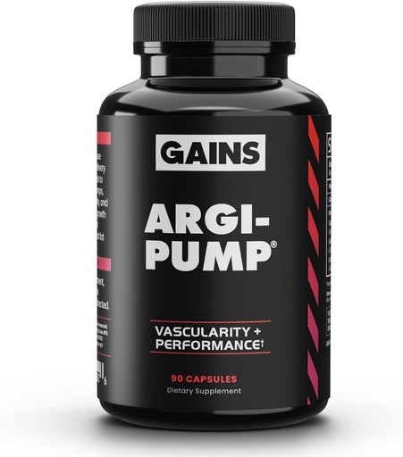 [BRSWYYIZDIGQICT4] Gains in Bulk L Arginine Amino Acids Suplemento para Nitric Oxide Support, Suplementos para Hombres con L-Arginina, L Citrulline y L Ornithine, Muscle Pump, Energy and Heart Health Support, 90 Capsules