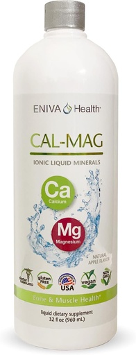 [BRSWIGIZBB4QA3QZ] Liquid Ionic Calcium Magnesium supplement (32oz) Sunde knogler, hår, negle og krop. Doktor Formuleret. Nul kalorier. Zero Sugar. af Eniva Health.