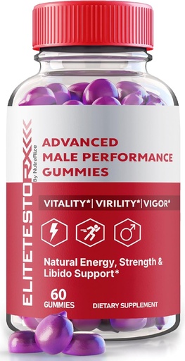 [BRSRAYATCUMR6H3D] Elite Testo Rx Gummies, All Natural Male Formula, Premium Supplement for Men, EliteTesto Rx Pills for Overall Health, Elite TestoRx Gummy s, Official EliteTestoRx Reviews (60 Gummies)