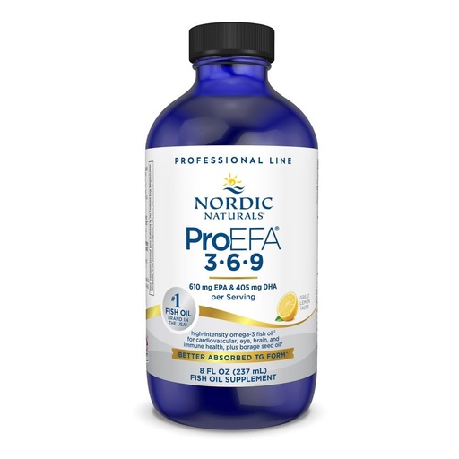 [BRSWIYALDEMRCCIV] Nordic Naturals ProEFA 3-6-9, Lemon Flavor - 8 oz - 1270 mg Omega-3 - EPA & DHA with Added GLA - Healthy Skin, Cognition, & Positive Mood - Non-GMO - 48 Servings