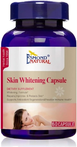 [BRSWGAAZO4FW23Y7] Skin Whitening Capsule (Repairs, Improves & Protects Skin), GMP, Natural Product Assn Certified, Made in USA - 60 Capsules