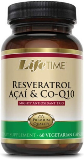 [BRSWIZYZOMIBACTG] LIFETIME Resveratrool, Acai & CoQ10, Veg Cap (Btl-Glass) | 60ct