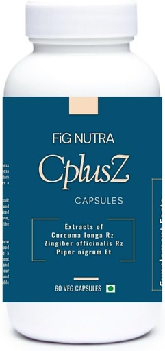 [BRSRAZI5PNYGCDT2] FiG Nutra’s CPlusZ: High Potency Curcumin with Black Pepper & Ginger Extracts – Enhanced Formula for Joint & Metabolic and Antioxidant Support – 60 Veg Caps