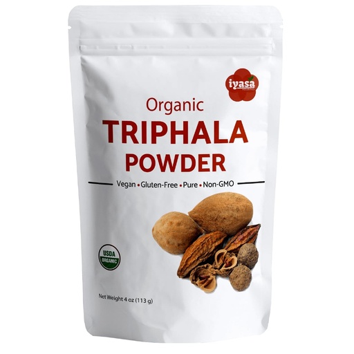 [BRSWYEATOUCGYG3X] Iyasa Holistics Triphala Powder Organic 4 oz – USDA Certified Ayurveda Blend with Bibhitaki, Haritaki & Amla Powder – Supports Daily Rejuvenation & Digestive Balance – Pure Ayurveda Products
