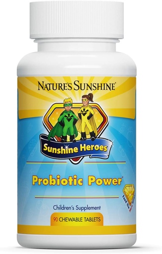 [BRSWIYAGAEIAA3L4] Nature's Sunshine, Sunshine Heroes Probiotic Power 90 Chewable Tablets