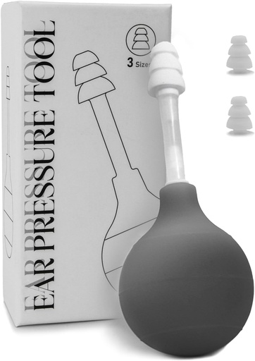 [BRSRAAD2BUFWCF3O] Natural Ear Pressure Relief Device, Migraine Relief Products Through Inner Ear Pressure, Airplane Ear Ache Pain Relief Suction Device for Flying (Gray)