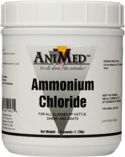 [BRSWIHQPBUAWEYDI] AniMed Powder 99.9-Percent Ammonium Chloride for Horses Dogs Cats Cows Sheep and Goats, 2.5-Pound…