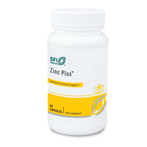 [BRSWIYY7BZYGG33C] Klaire Labs SFI Health Zinc Plus Immune Support Supplement - Zinc Citrate with Copper, Vitamin B6 & Vitamin C - Hypoallergenic (60 Capsules)