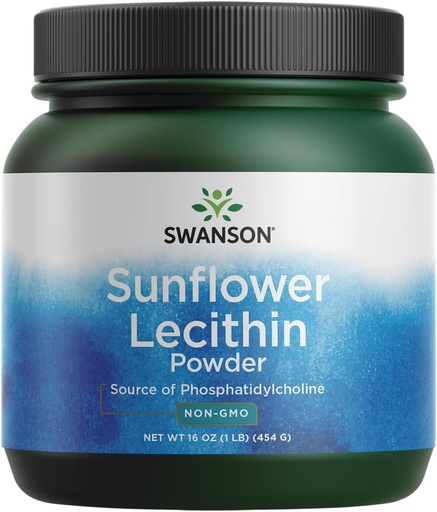 [BRSWGY33OJ7Q4G3U] Swanson Sunflower Lecithin Brain Health Nervous System Support Non-GMO Soy-Free Vegetarian 16 oz (1lb) 454 Gram Powder