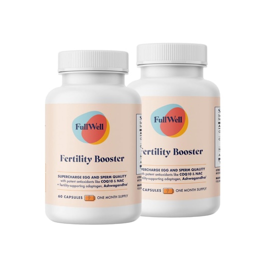 [BRSROZIFC55A42Y4] FullWell Fertility Booster - Conception Support for Men & Women - Supports Egg & Sperm Quality - Reproductive Health - CoQ10, Ashwagandha, NAC & ALA - 60 Count, 2 Pack (60 Servings)