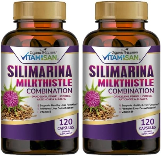 [BRSRAAQ5CQBGEFLV] Silimarina Milk Thistle Combination, 2 Pack, 240caps.