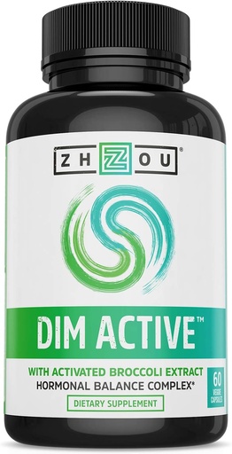 [BRSWGZT7AEIRMAD5] Zhou DIM Active - DIM Supplement, Hormone Balance for Women & Men, Hormonal Support with 250mg Diindolylmethane - 60 Vegan Capsules