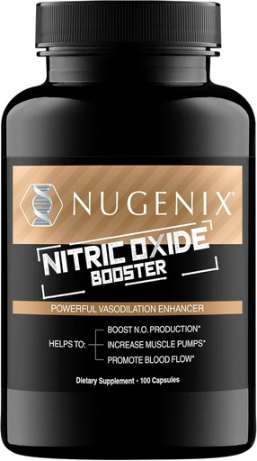 [BRSWYBQPPICWCG3Z] Nugenix Nitric 氧化物助推器补充剂 - Nitric Oxide Flow, L-Arginine, L-Citrulline, Pine Bark 提取剂 - Vasodilator - 100 Capsules