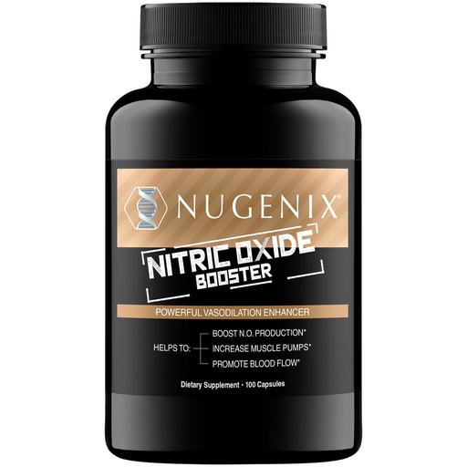 [BRSWYBQPPICWCG3Z] Nugenix Nitric Oxide Booster Supplement - Nitric Oxide Flow, L-Arginine, L-Citrulline, Pine Bark Extract - Vasodilator - 100 Capsules