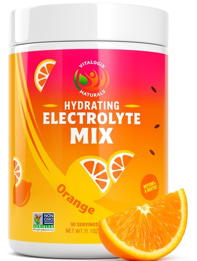 [BRSWGCAYA4CBY3Y3] Electrolyte Powder – Zero Sugar Orange Hydration Mix | 90 Servings | Keto, Vegan, Gluten-Free | Natural Electrolytes for Muscle Recovery, Energy & Cramp Support | for Women, Runners, Athletes