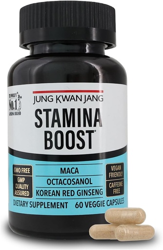 [BRSROAYEC4JRMCL3] JungKwanJang Men's Stamina Boost mit Korean Red Ginseng, Maca und Octacosanol für Men's Health and Energy Supplement, 60 Kapseln
