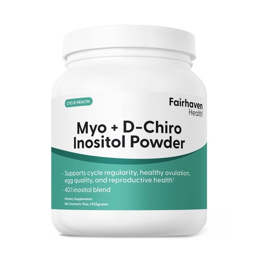 [BRSRMHA6A4AQ2HYZ] Fairhaven Health Myo-Inositol and D-Chiro Inositol Powder | 40:1 Ratio | Healthy Ovarian & Hormone Balance for Women* | Premium Vegan Supplement for Women | Non-GMO | 180 Servings