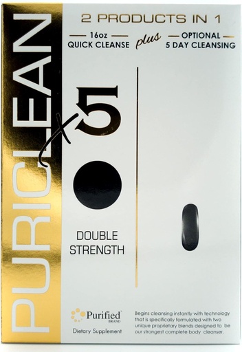 [BRSWGYA5CICBUCT3] Puricleans X5 Complete Body ניקויser 2 ב 1 Detox - תמיכה בחוזק כפול - 5-Day Detoxified to Flush Out Toxins- 20 קפסולות + 1 Fast Softgel (2 Pack)
