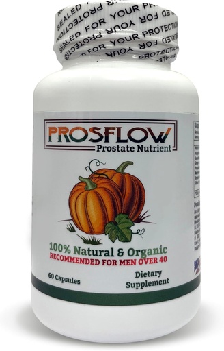 [BRSROAQHOQBR43TO] Prosflow Organic Prostate Nutrient 60 Capsules, Support for Men's Health