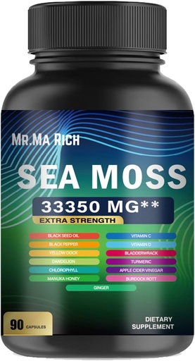 [BRSRAYARB4BRYETV] Mr.Ma Rich Sea Moss Capsule - 90 Count (Sea Moss)