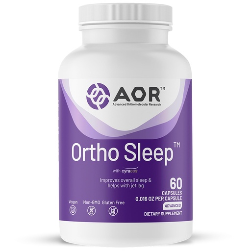 [BRSWIFIRAYEBGCT6] AOR Ortho Sleep 60 Vegan Capsules, 30-Day Supply, with GABA, Melatonin & L-Theanine for Restful Nights, Enhanced Sleep Quality & Jet Lag Support