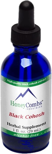 [BRSWIYTYBIOQCDTG] HoneyCombs Black Cohosh Liquid Extract – Herbal Supplement for Women's Wellness – Cold-Pressed, Alcohol-Free, 1 fl oz