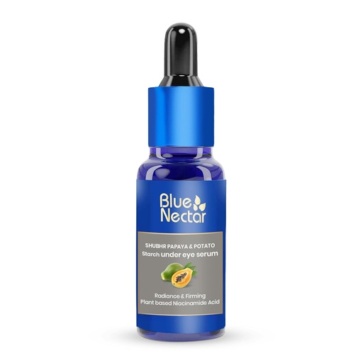 [BRSROGIECIMBAFLZ] Blue Nectar Under Eye Serum with Plant-Based Niacinamide from Potato Starch & Papaya | Dark Circles Serum with Advance Skin Firming Formula for Eyes Puffiness (17 Herbs, 1Fl OZ)