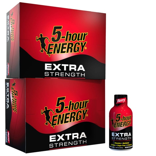 [BRSWIHYBOQJRUDLO] 5-Hour Energy Shot, Extra Strength Berry, 1.93 oz. 24 pack