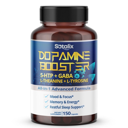 [BRSROGT3CEDWYCA4] 5-HTP + GABA with L-Theanine + L-Tyrosine - Mood & Focus, Memory & Energy, Restful Sleep Support (150-day Supply (Pack of 1))