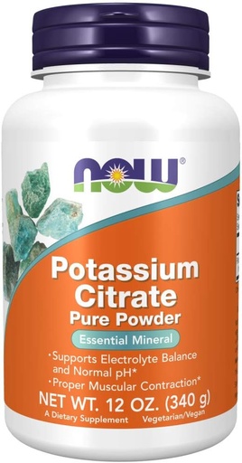 [BRSWKFL4AYMBOE3A] Now Foods Potassium Citrate Powder 12 Ounce, 12.0 Ounce