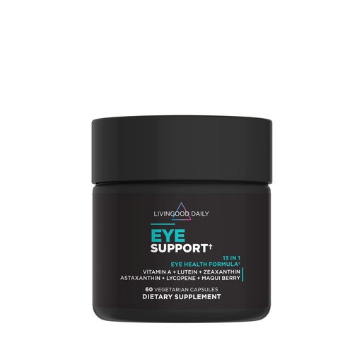 [BRSRMEL3AAPRG3QU] Livingood Daily Eye Support, 13-in-1 Vision Supplement with Lutein, Zeaxanthin, Astaxanthin, Vitamin A, Lycopene, Maqui Berry & More, Promotes Healthy Eyes, Blue Light Protection, Vegan, 60 Capsules