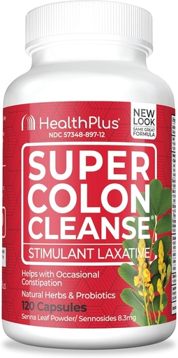 [BRSWIYYZB4HQKYIZ] Health Plus Super Colon Cleanse Laxative, 530 Milligrams, 120 Count (Pack of 1)