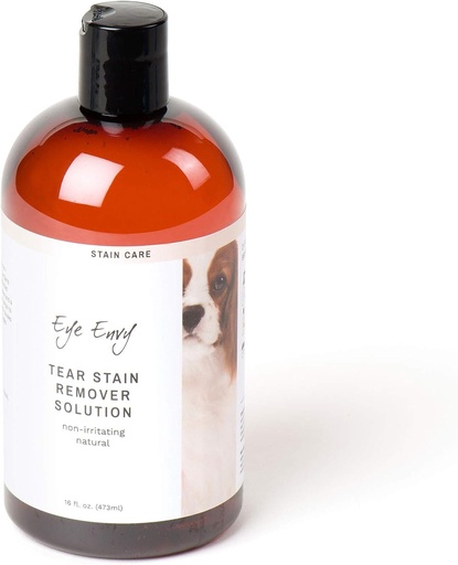 [BRSWIYYPOUIREHL2] Eye Envy Tear Sear Remover megoldás kutyák. 100% Természetes, Biztonságos. Kezeli az ok a Stains. Ajánlotta AKC Breeders, Vets, Handlers, Groomers. Kolloid ezüstöt tartalmaz. 16 oz. Made in USA