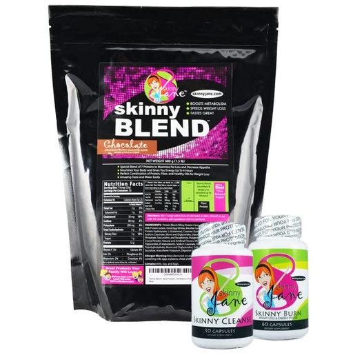 [BRSWIFADCMHGCYDK] Best Weight Loss Kit, Quick Slim Kit, Diet Kit, Best Tasting Protein Shakes for Women, Appetite Suppressant Fat Burner Diet Pills, Cleanse and Detox, Fast Weight Loss, Skinny Jane - Chocolate