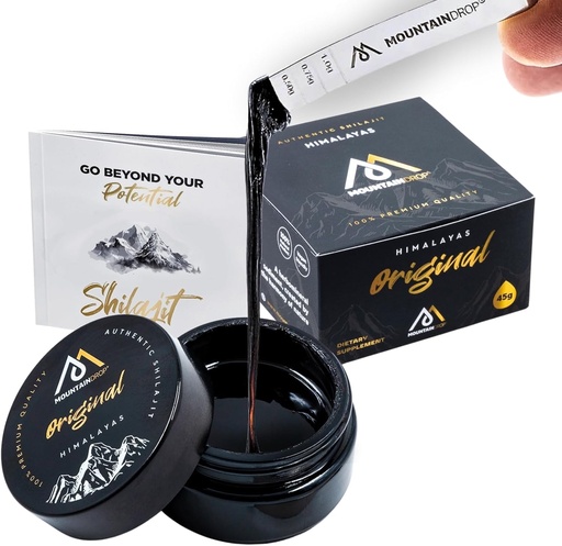 [BRSROBQEBABQ23TF] Shilajit Original Himalayas, 45 g, Natural Pure Shilajit with Fulvic Acid & Humic Acid from The Himalayas, Hand Harvested & Cleaned.
