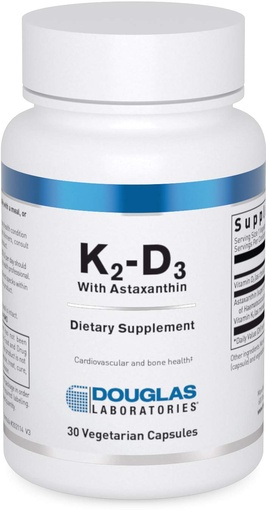 [BRSWIBYHDEPAYEYV] Douglas Laboratories K2-D3 with Astaxanthin - Antioxidant Support for Bones, Immune Function & Vascular Health* - With Menaquinone-7 & D Vitamin - 30 Vegetarian Capsules