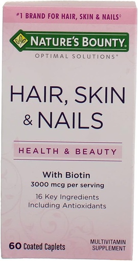 [BRSWKGYIBJ4GKYD2] Nature's Bounty Hair, Skin and Nails Caplets 60 ea (Pack of 6)