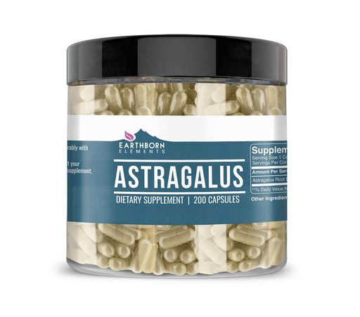 [BRSWYZ36OUNGOCTF] Earthborn Elements Astragalus Extract 200 Capsules, Pure & Undiluted, No Additives